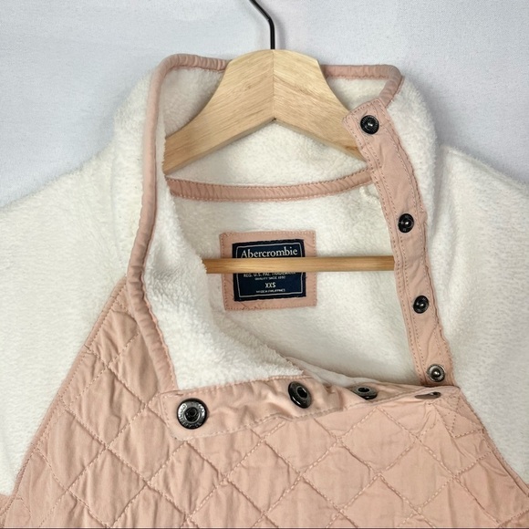 Abercrombie & Fitch Asymmetrical Snap Up Fleece Sweatshirt XXS - Picture 6 of 7